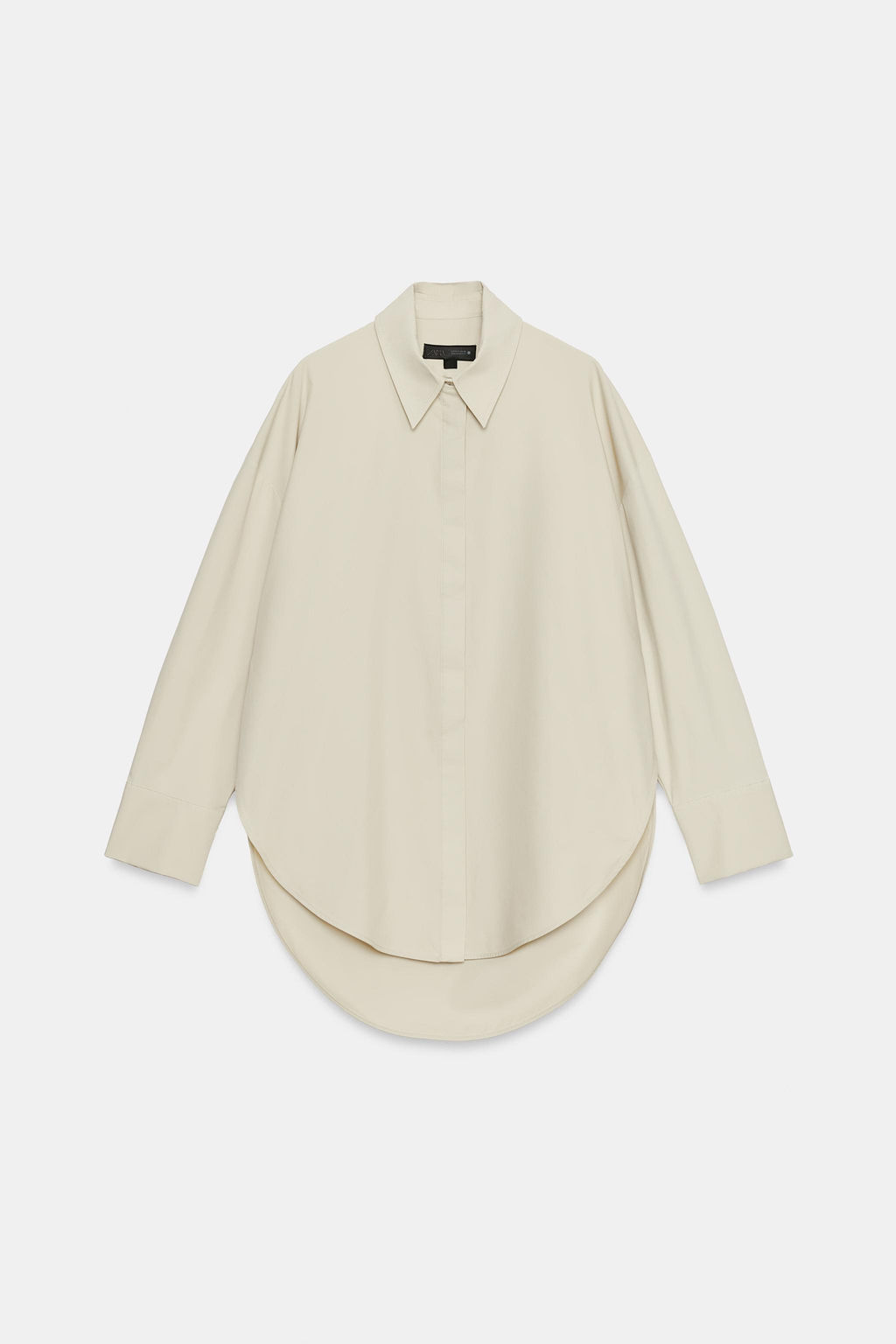 CAMISA OVERSIZE ZW COLLECTION LIMITED EDITION / Beige claro - Zara фото 6