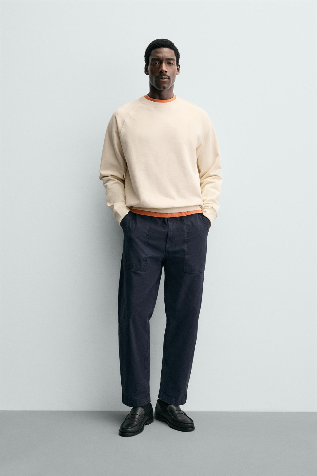SUDADERA CREWNECK LAVADA / Crudo
