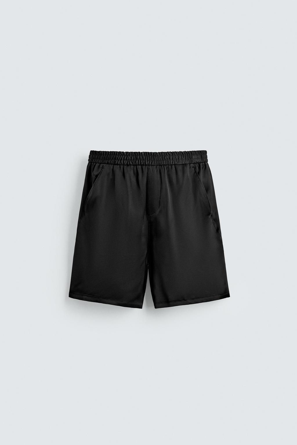 RELAXED FIT SATIN BERMUDA SHORTS - Zara фото 7