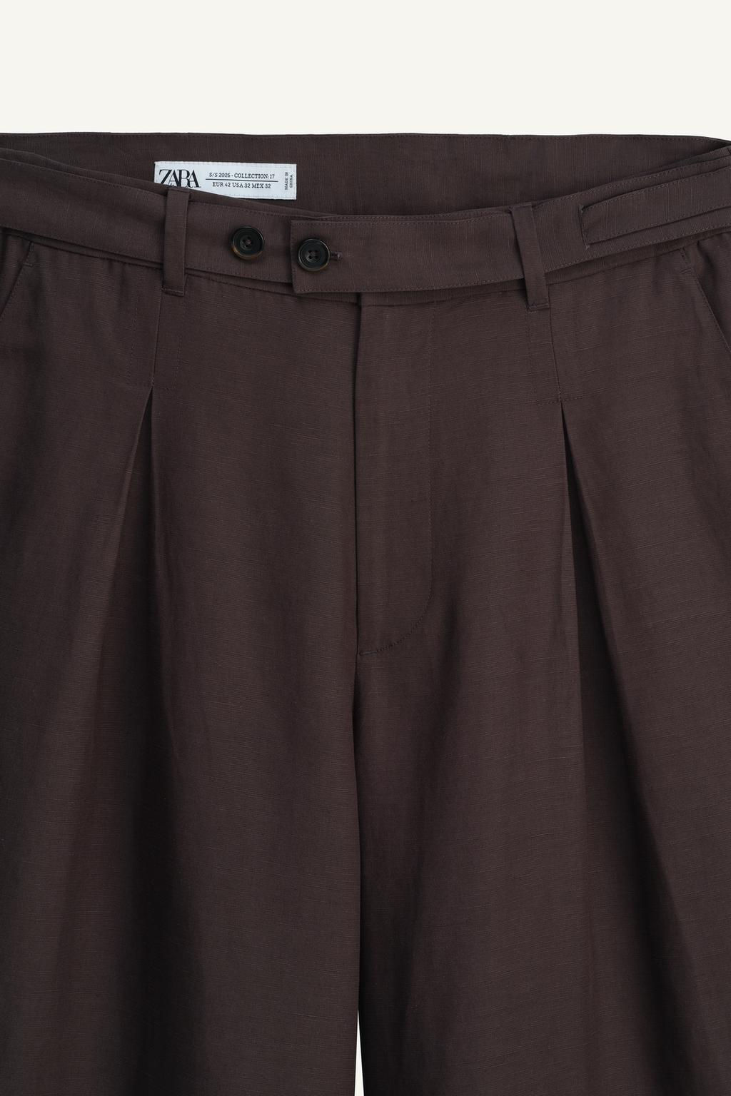 LIMITED EDITION LYOCELL-LINEN BERMUDA SHORTS - Zara фото 7