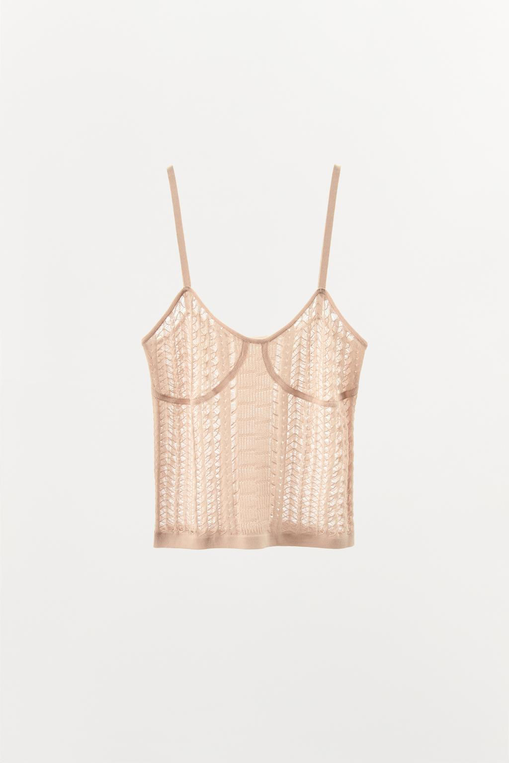 FINE KNIT TOP WITH OPENWORK - Zara фото 3