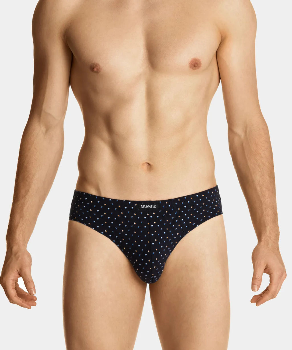 3MP-100 Трусы классика Small moons - набор 3 шт. темно-синий + красный + темно-голубой - Atlantic фото 26