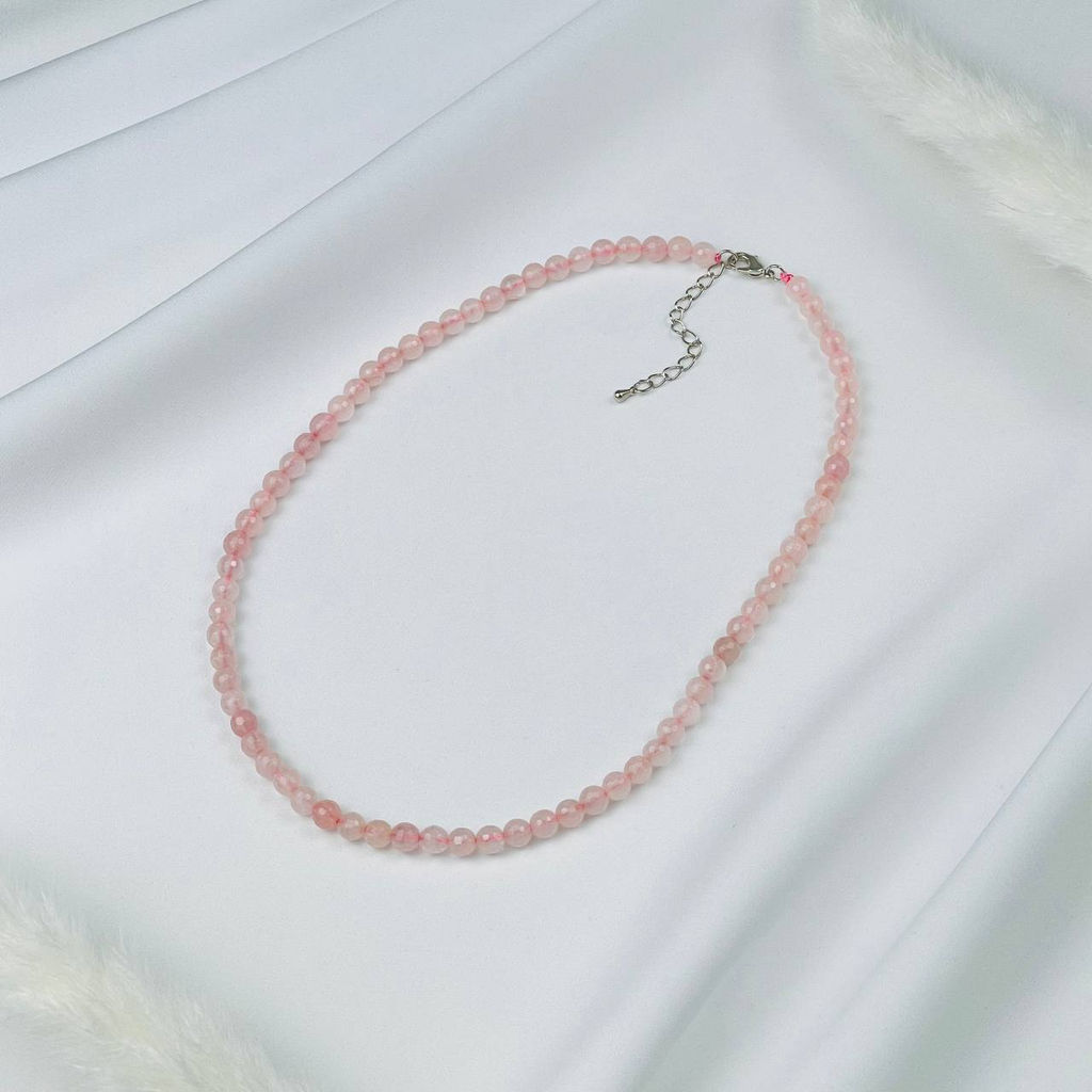 Бусы с Розовым кварцем 42 см +