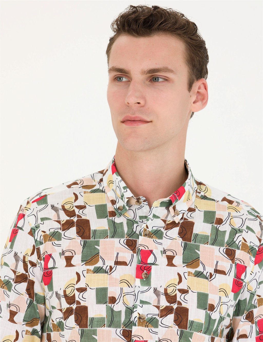 Haki Regular Fit Uzun Kollu G_mlek - Pierre cardin фото 2