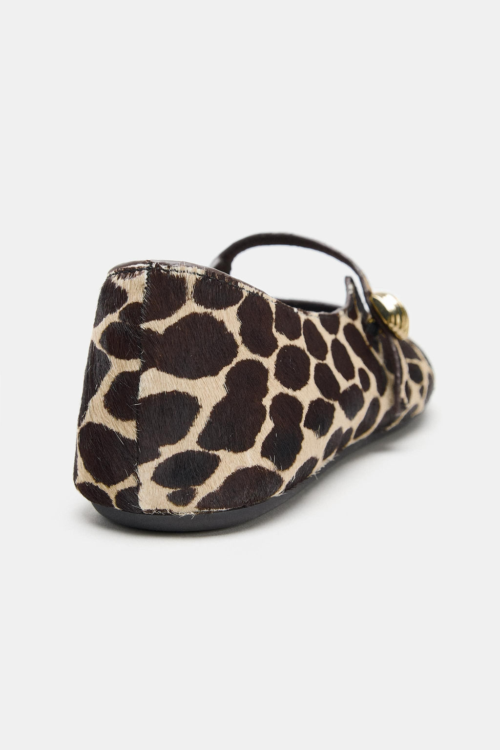 PRINTED LEATHER BALLET FLATS - Zara фото 7