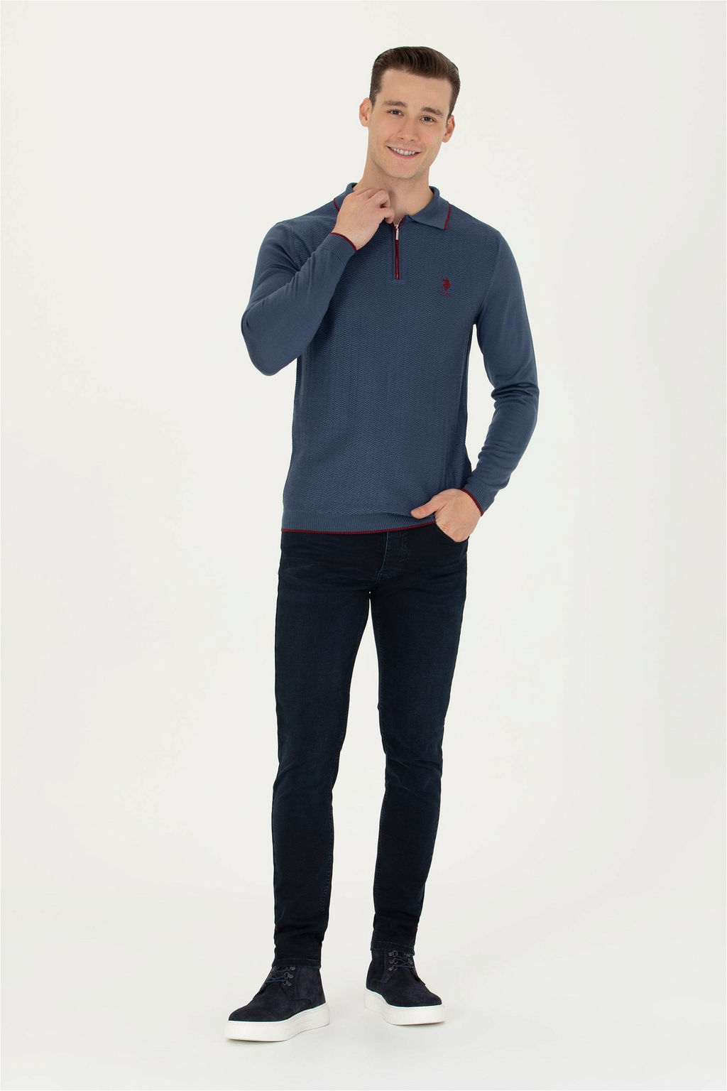 U. S. Polo Assn / Мужской свитер цвета индиго - U.s. polo assn фото 11