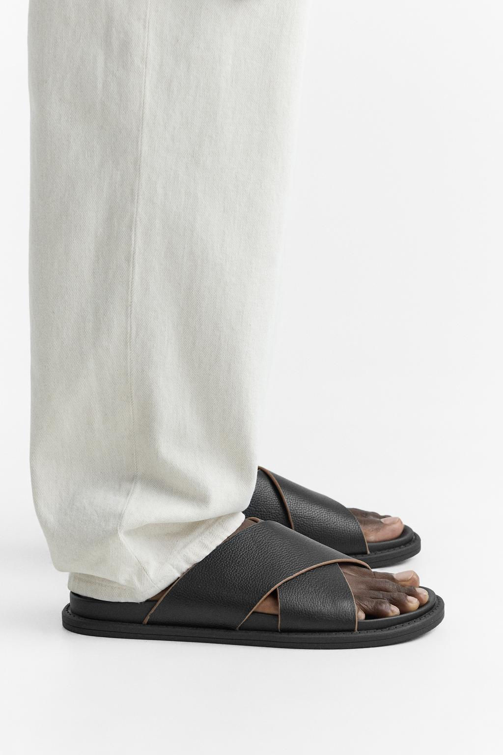 CRISS-CROSS LEATHER SANDALS - Zara фото 2