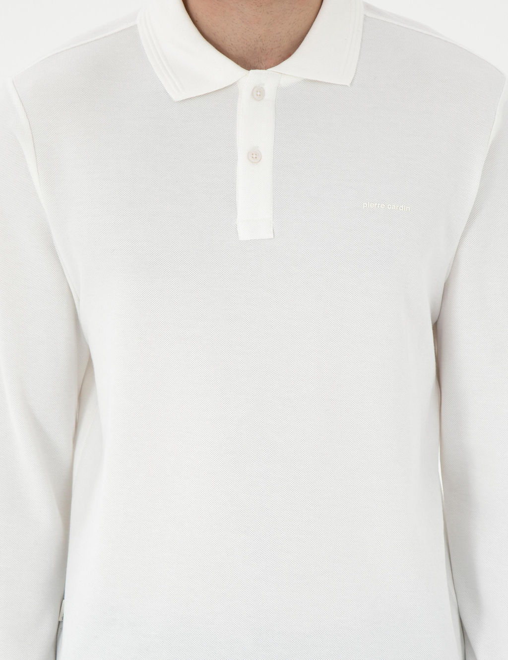 Ekru Slim Fit K_vr_lmaz Yaka Sweatshirt - Pierre cardin фото 6