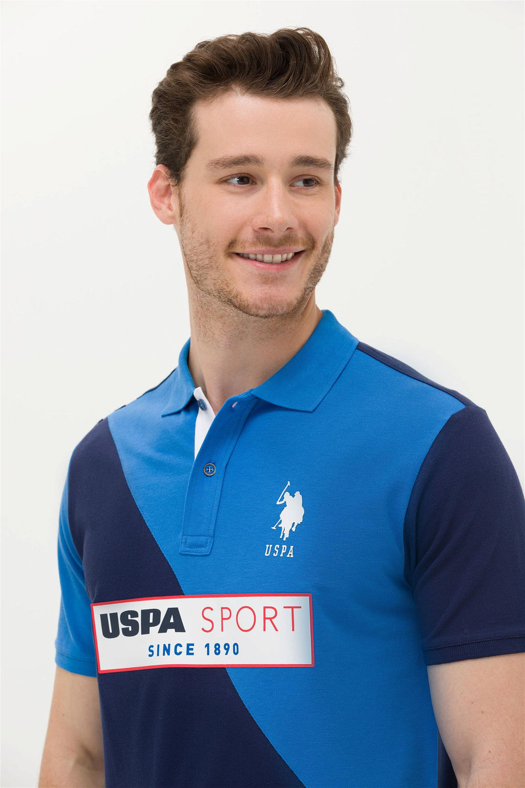 U. S. Polo Assn Мужская темно-синяя футболка с воротником-поло - U.s. polo assn фото 9