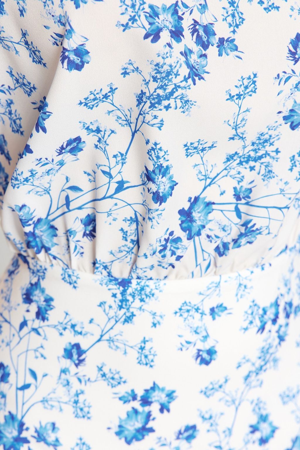 Ekru Cicek Desenli A-Kesim F?rf?rl? Astarl? Mini Dokuma Elbise TWOSS23EL02005 - Trendyolmilla фото 3