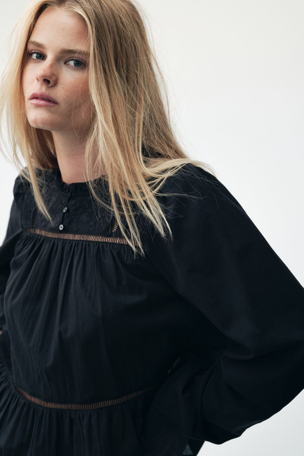 Blusa bordada de algod?n - H&m фото 7