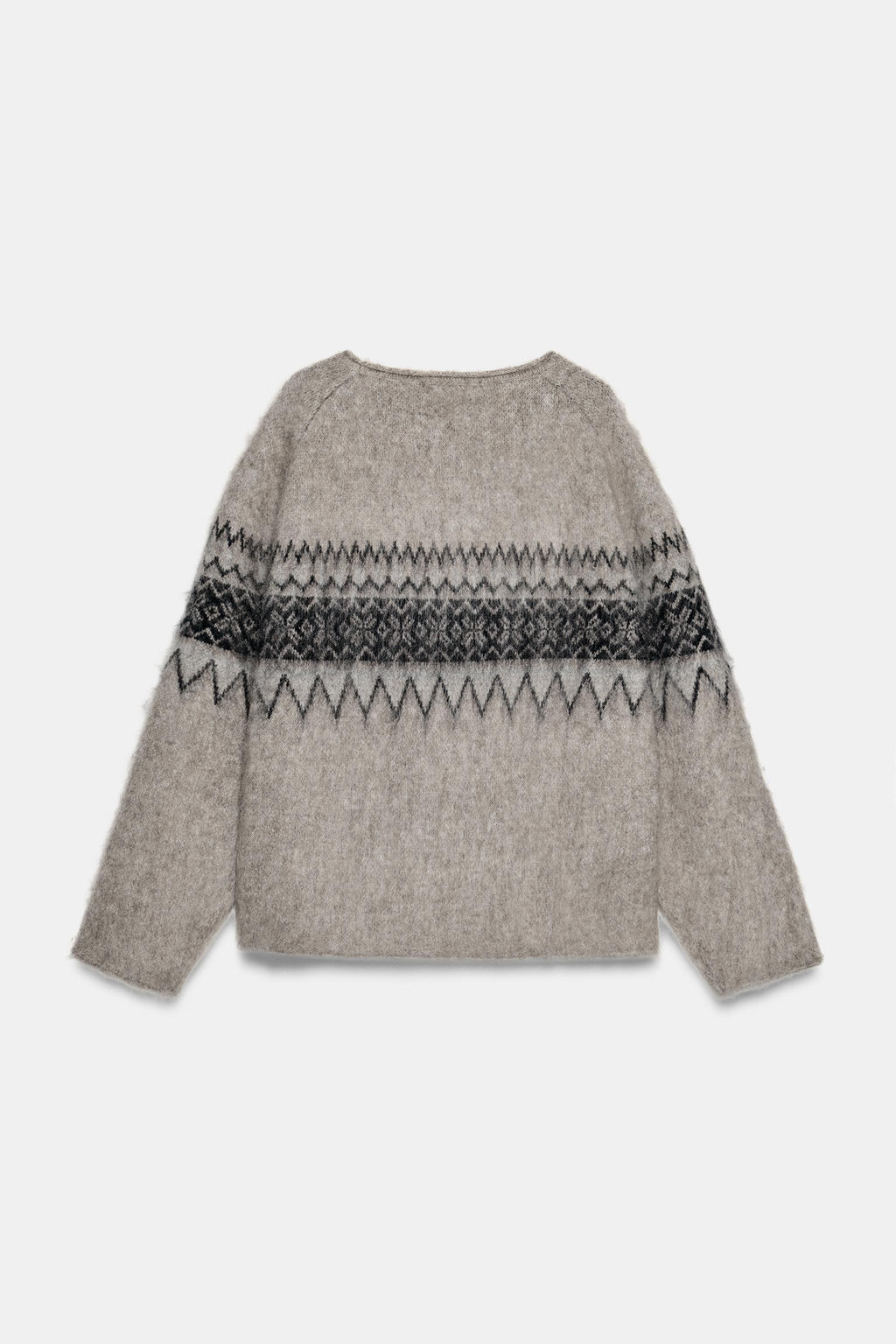JACQUARD KNIT JUMPER WITH BRUSHED EFFECT - Zara фото 7