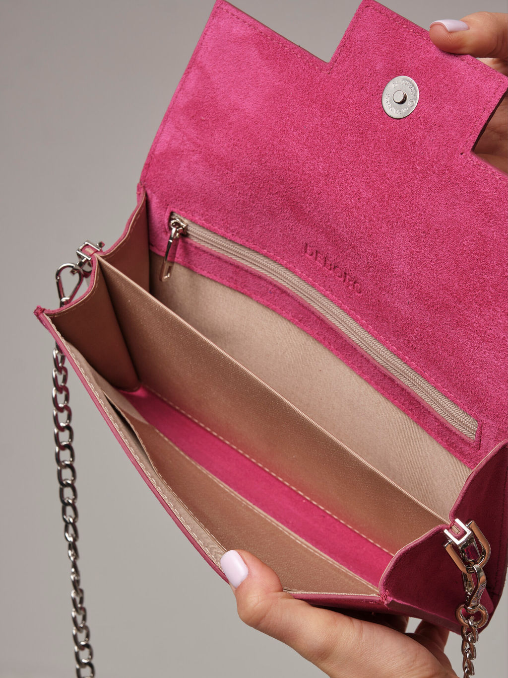 Клатч замшевый Deboro 31016 розовый