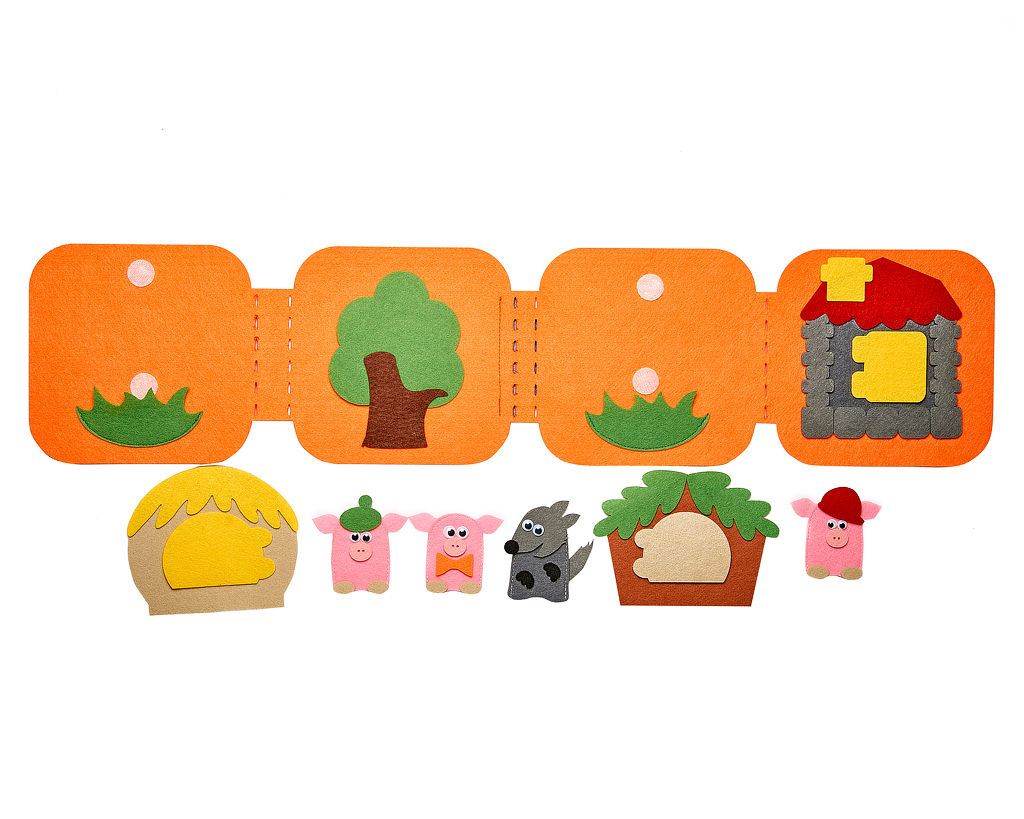 Дидактический коврик Книжка-игралка Три поросенка - Smiledecor фото 6