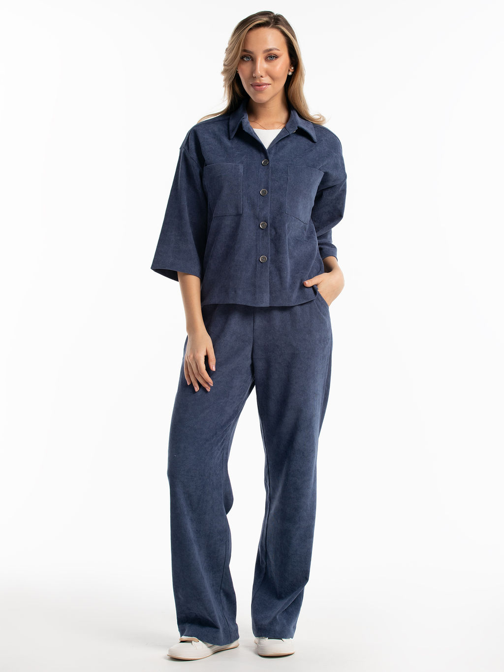 Жакет вельветовый индиго - Odis фото 3