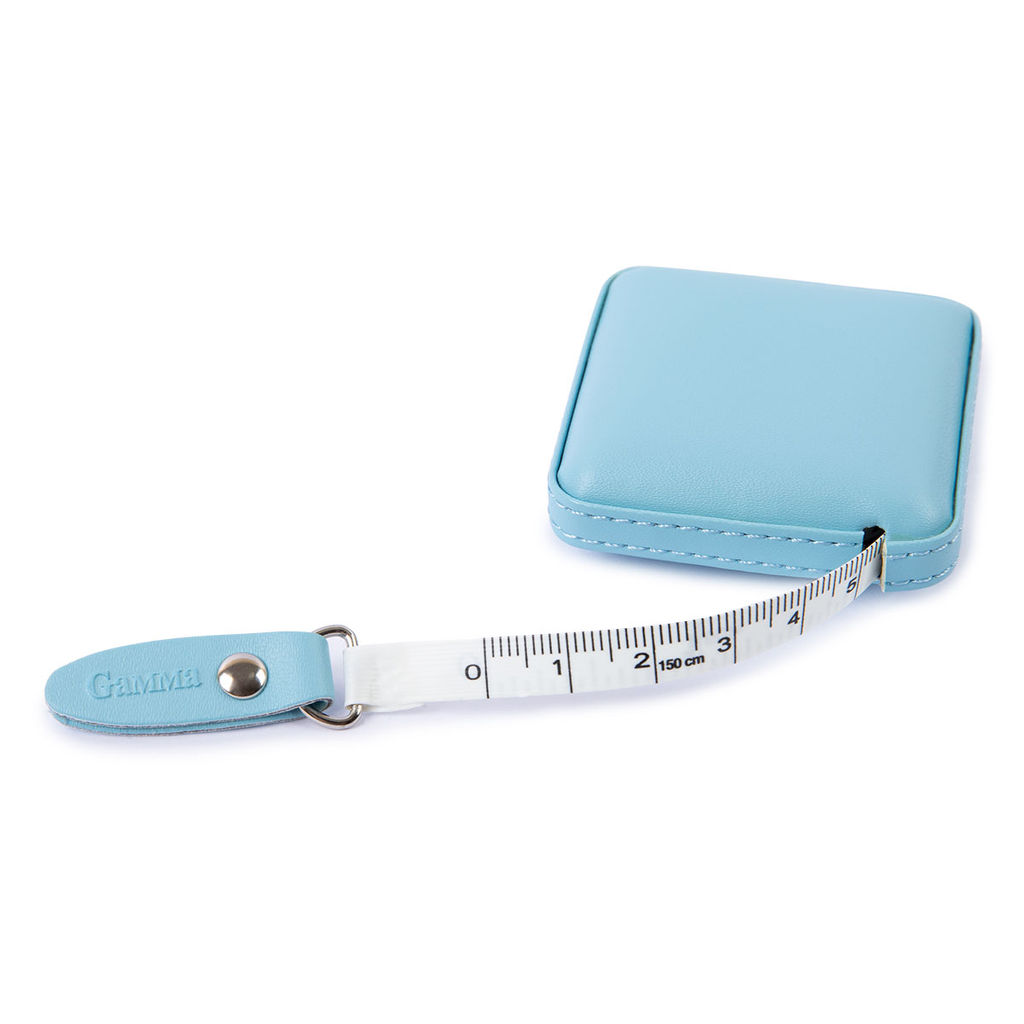 Gamma SSL-150 Рулетка портновская кожзаменитель пластик 150 см х 0.7 см в блистере №01 голубая