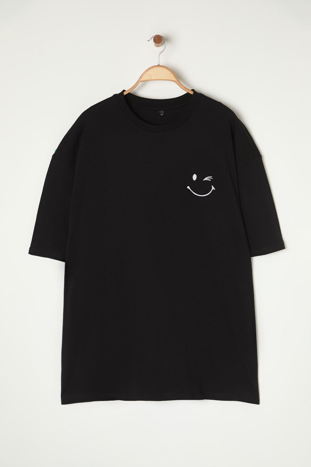 TRENDYOL MAN Buyuk Beden Siyah Oversize/Genis Kesim %100 Pamuklu T-Shirt TMNSS25BF00005 - Trendyolmilla фото 3