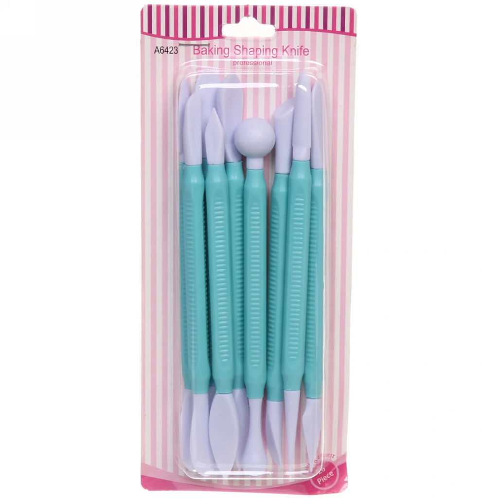 Цена за 2 шт. Инструменты для украшения тортов в наборе 9шт однотонные