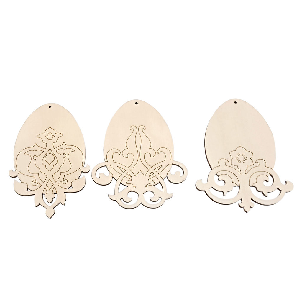 Заготовка для декорирования Mr. Carving ВД-1229 Набор подвесок Пасхальные яйца фанера 6 х 9 х 0.3 см