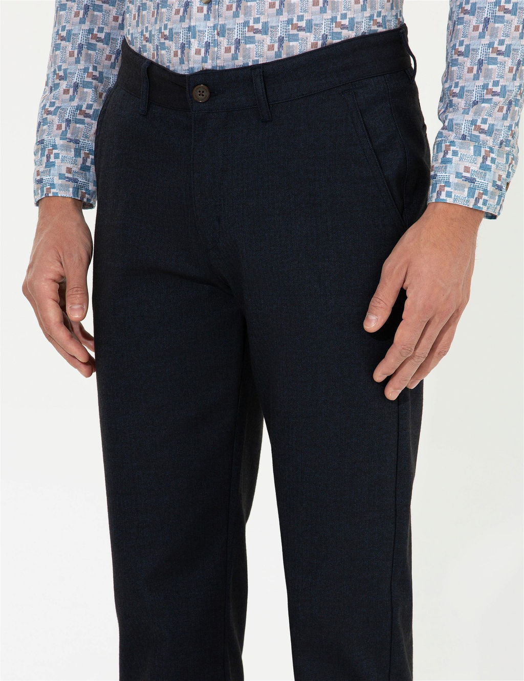 Lacivert Regular Fit Kanvas Pantolon - Pierre cardin фото 5
