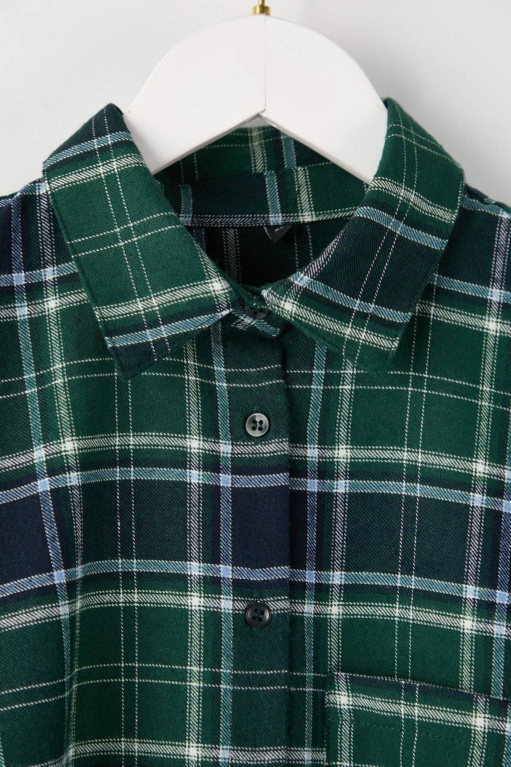 Mavi-Cok Renkli Flanel Ekoseli Oversize/Genis Kal?p Gomlek TWOAW26GO00132 - Trendyolmilla фото 6