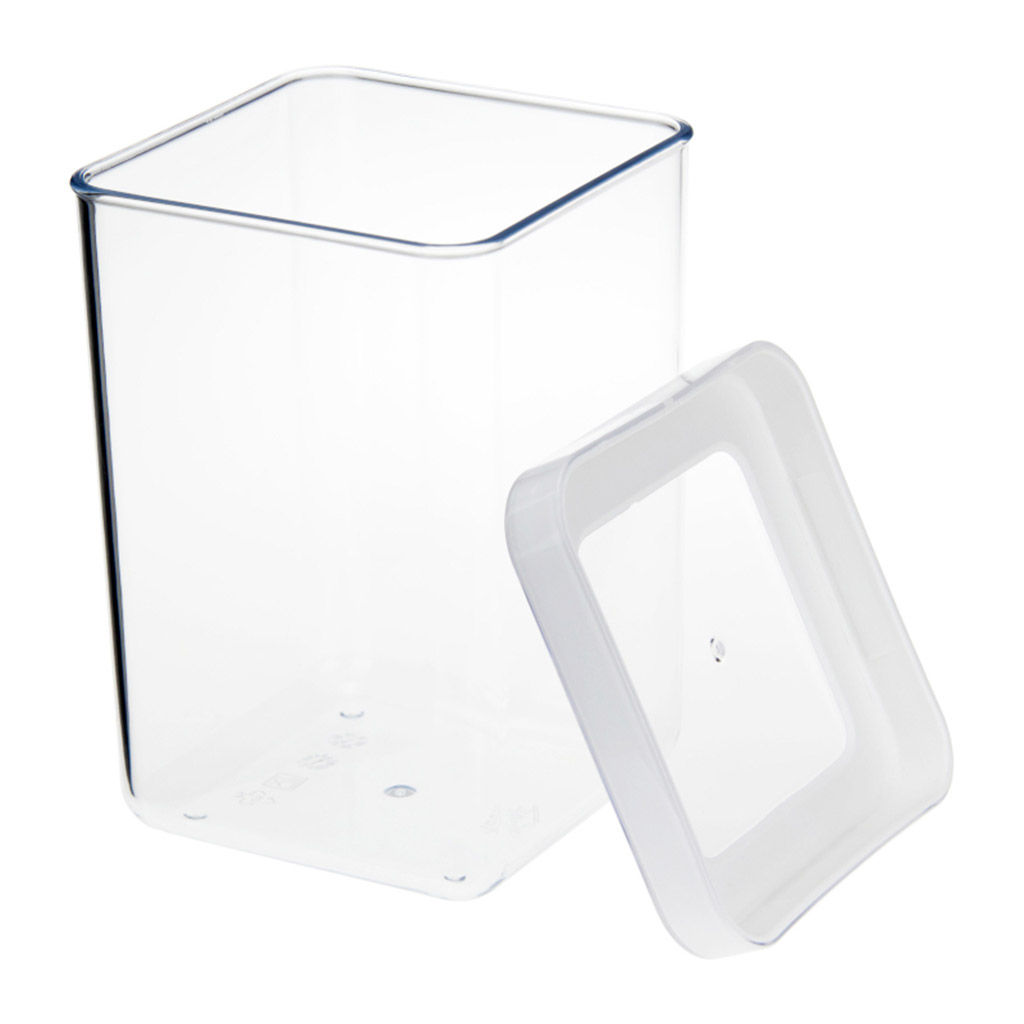 Банка для сыпучих продуктов пластмассовая Степ 1л, 10х10х14см, белый (Россия) - Домашняя Мода фото 7