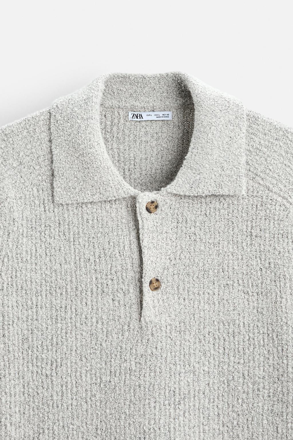 BOUCLE TEXTURED POLO SHIRT - Zara фото 9