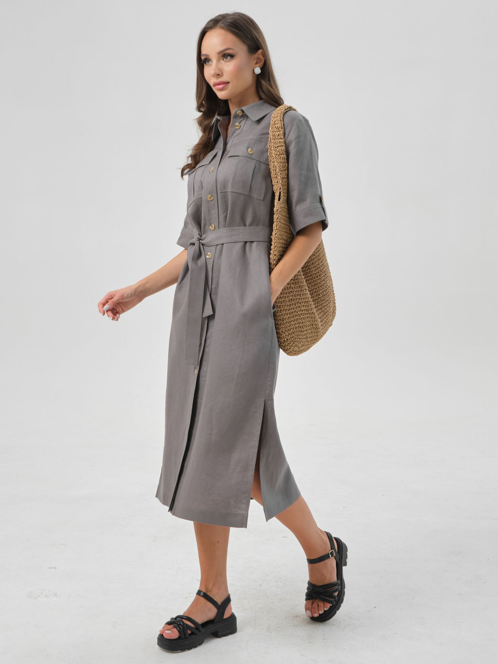 Платье льняное - Stilla фото 10