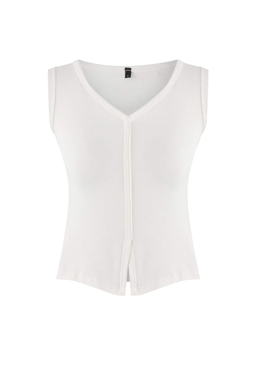 Kahverengi 2li Tak?m Fitted/Vucuda Oturan V Yaka Dugmeli Premium Yumusak Orme Bluz TWOSS26BZ00173 - Trendyolmilla фото 9