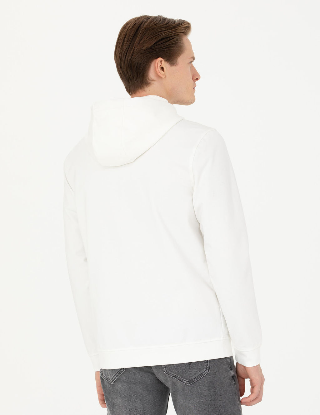 Белый свитшот с капюшоном - Cacharel фото 6