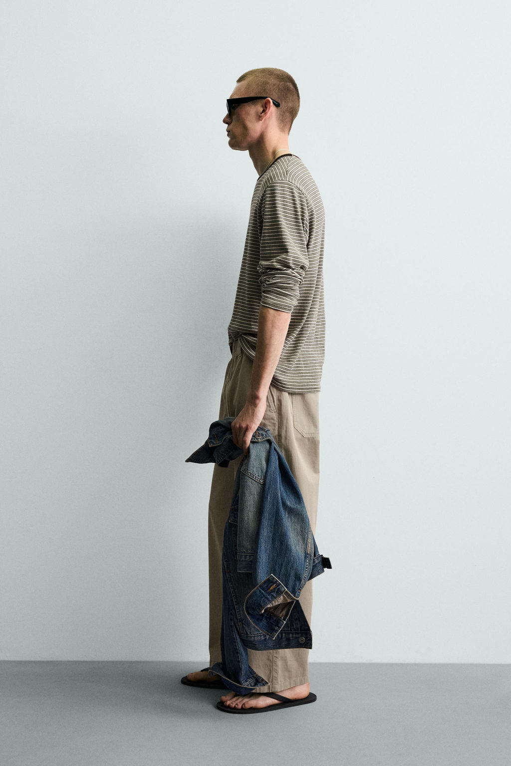 PANTAL?N RELAXED FIT ALGOD?N / Tostado - Zara фото 4