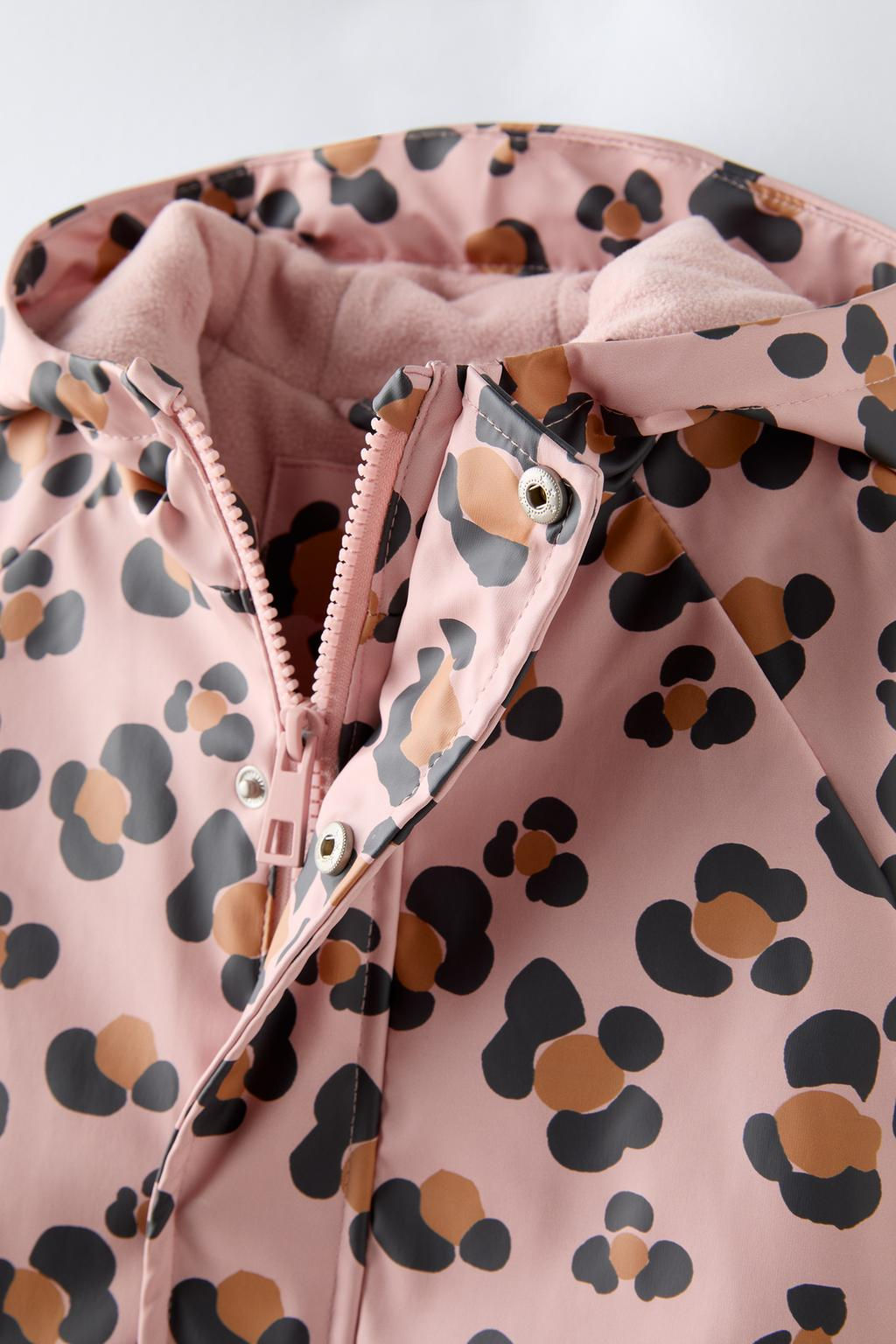 WATER-REPELLENT LINED MOON PRINT RAINCOAT - Zara фото 10