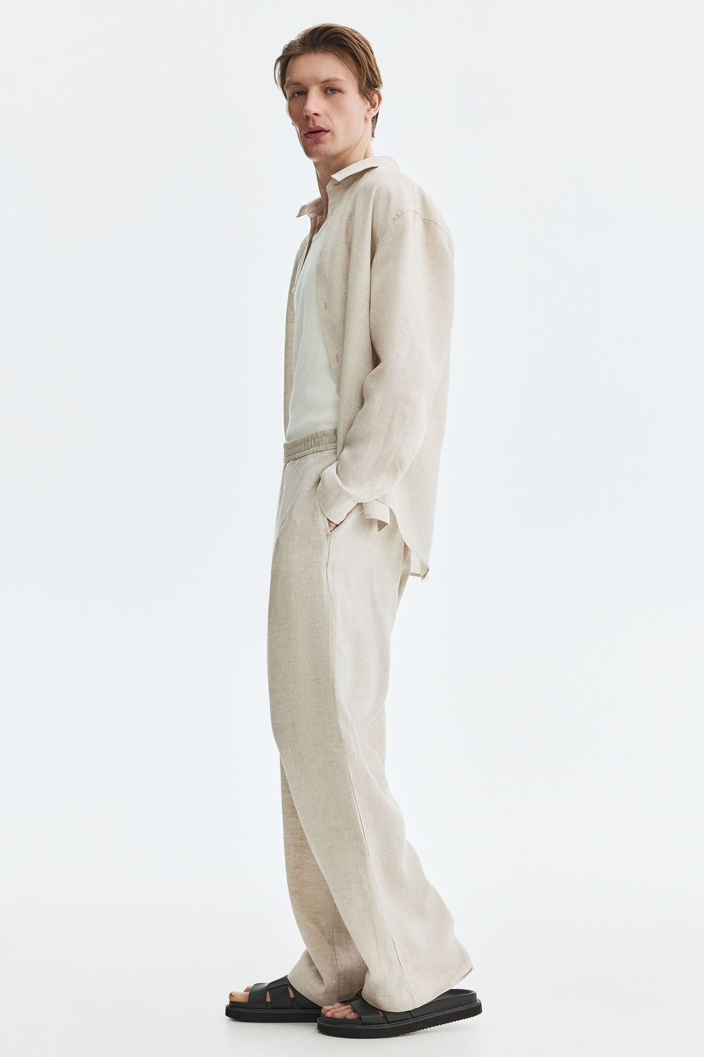 Pantal?n de lino Loose Fit - H&m фото 10