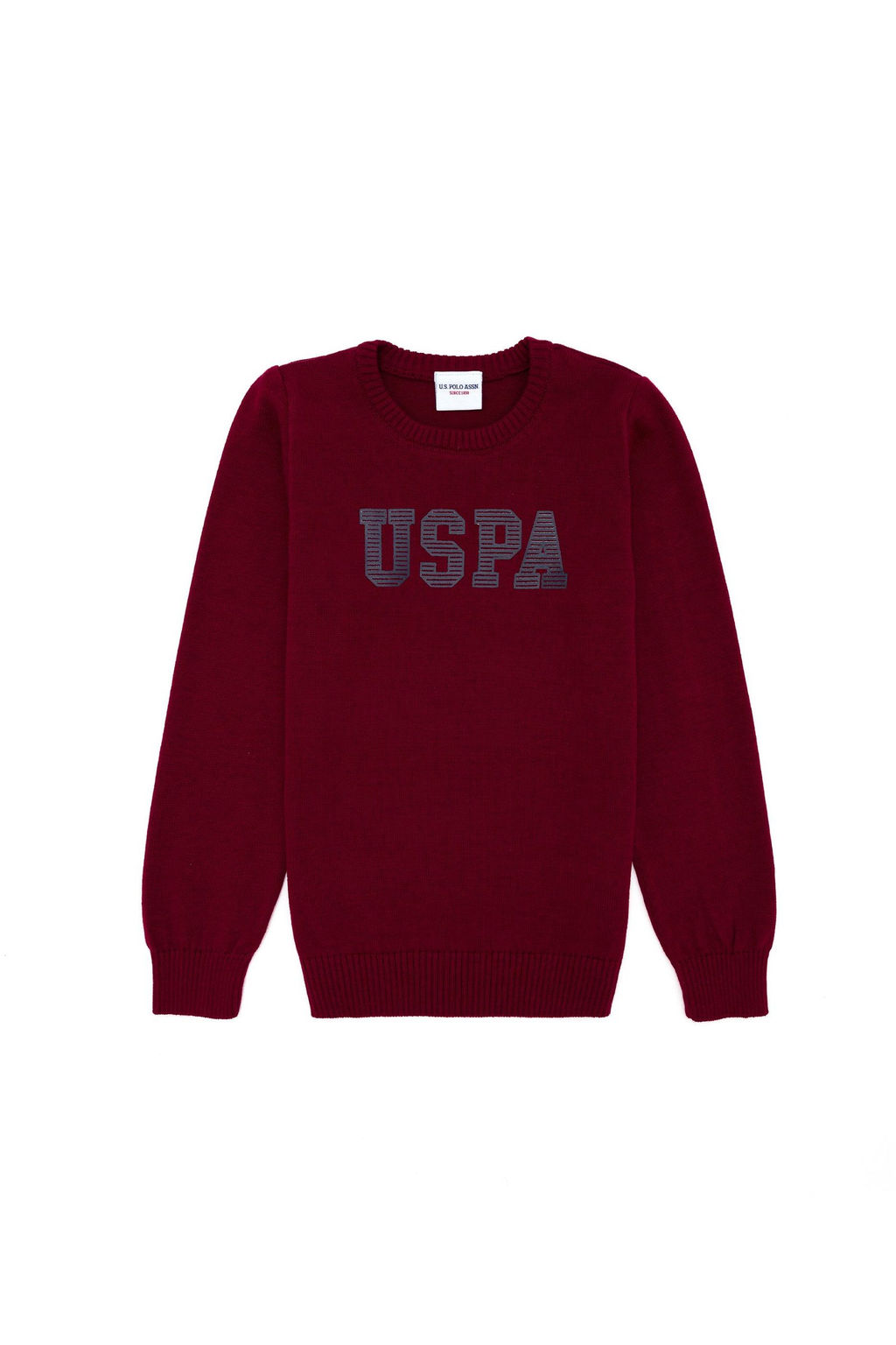 U. S. Polo Assn Бордовый трикотажный свитер с круглым вырезом для мальчика - U.s. polo assn фото 4