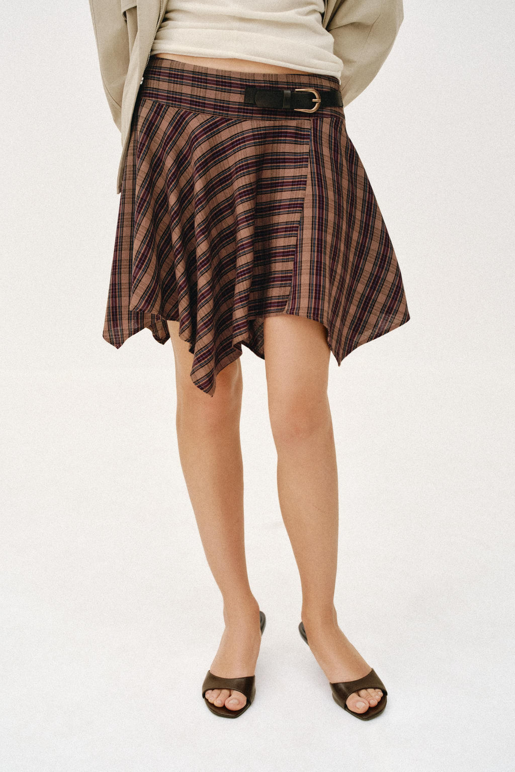 FALDA MINI CUADROS TRABILLA / Multicolor - Zara фото 2