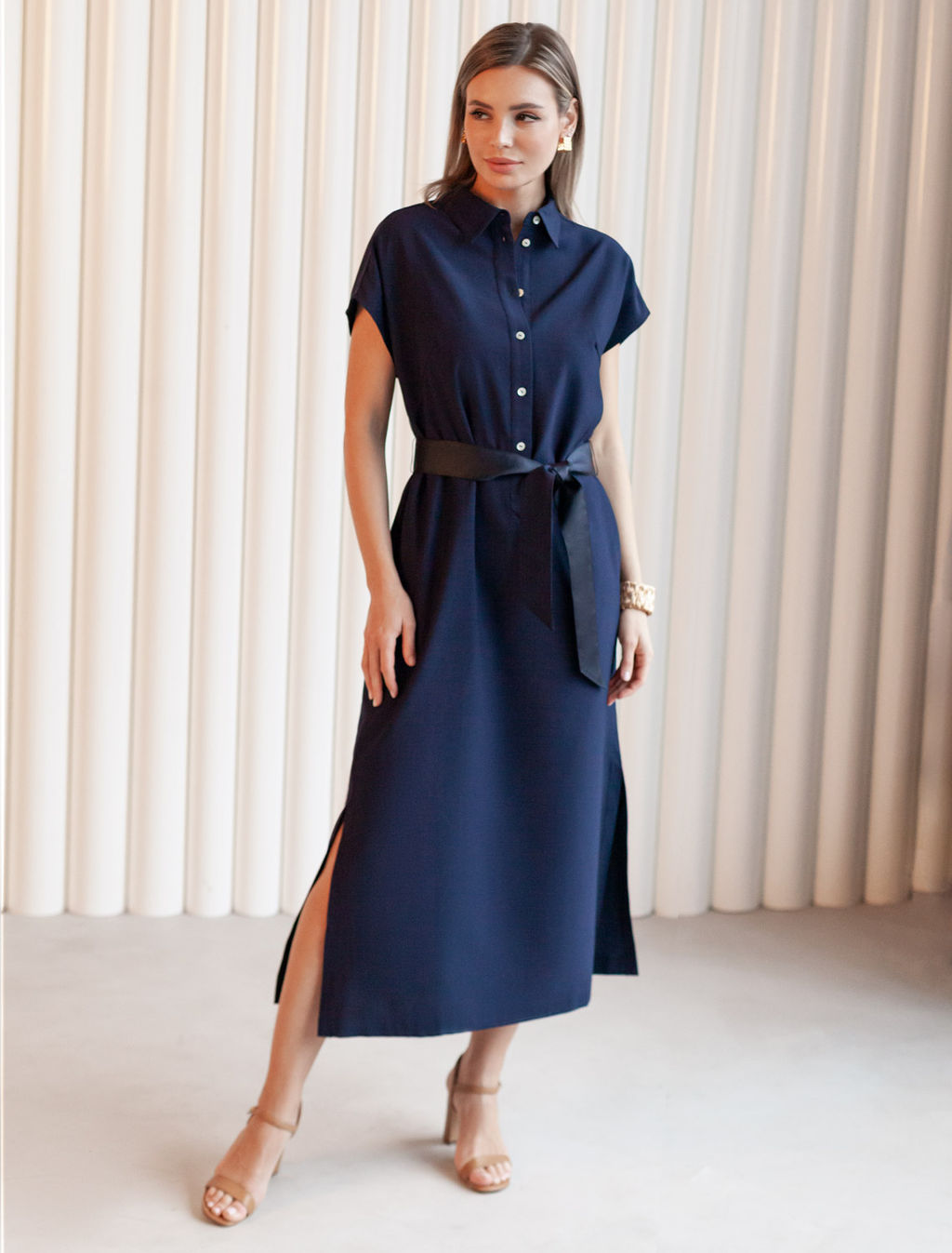 VILATTE / Платье-рубашка из плотного лиоцелла