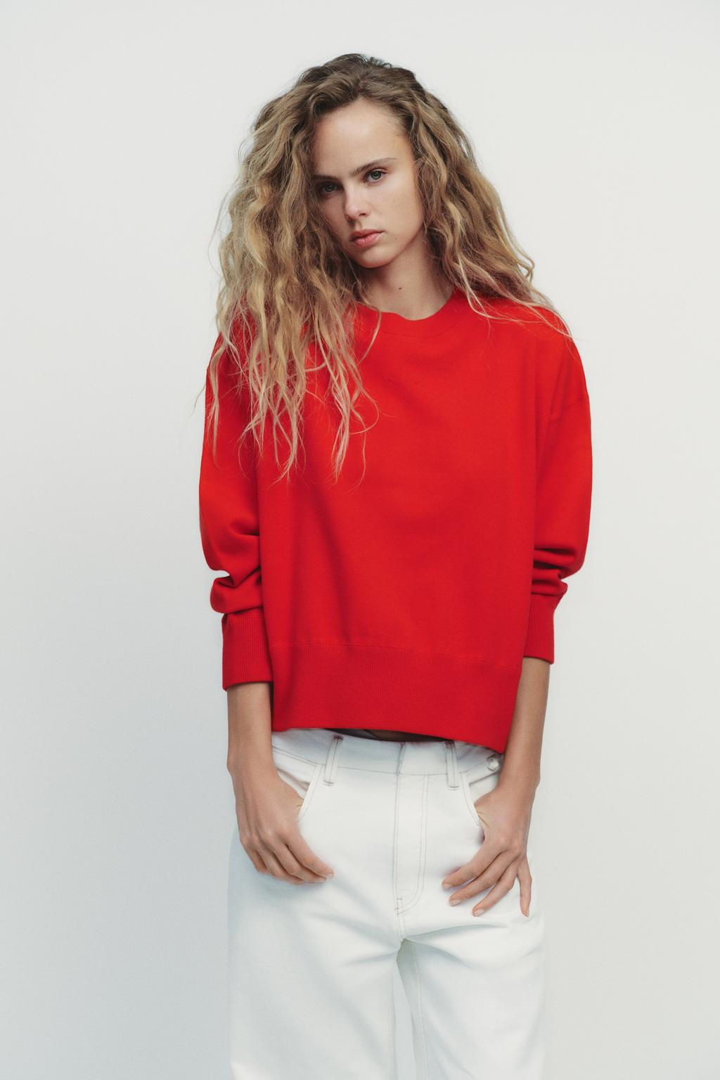 PLAIN KNIT SWEATSHIRT - Zara фото 2