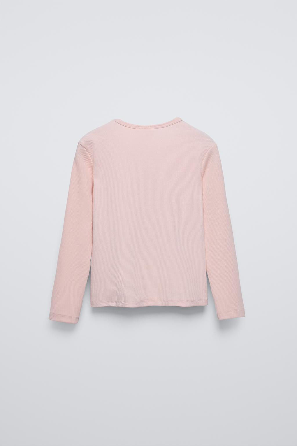 RIBBED FLORAL T-SHIRT - Zara фото 2