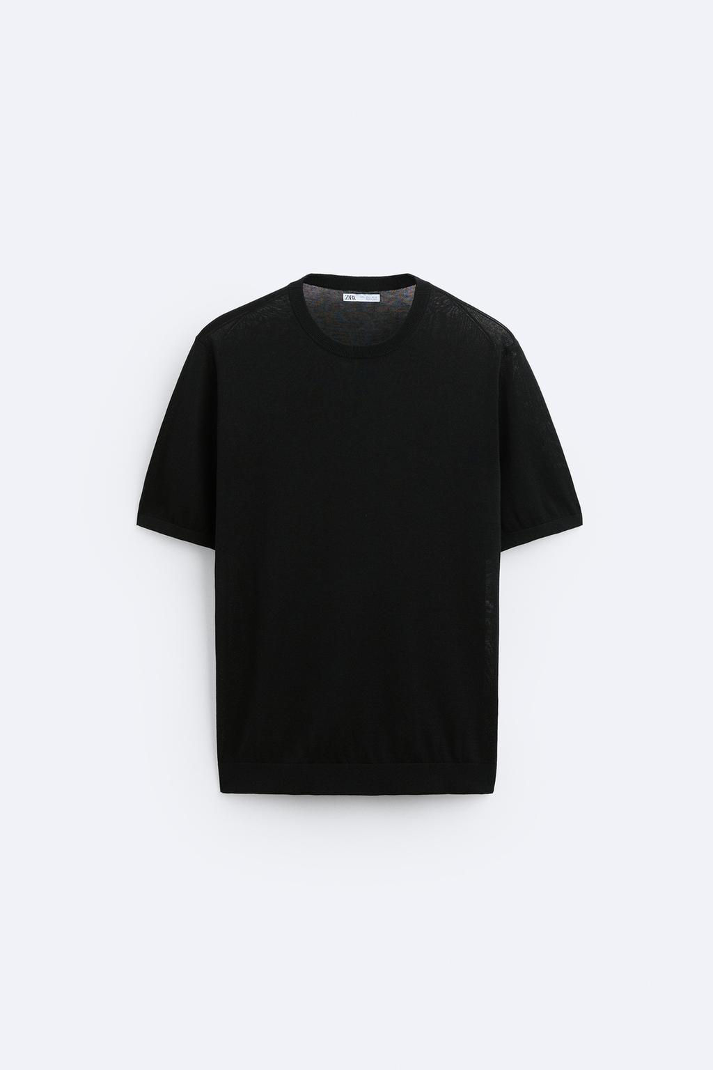 KNIT COTTON - SILK T-SHIRT - Zara фото 15