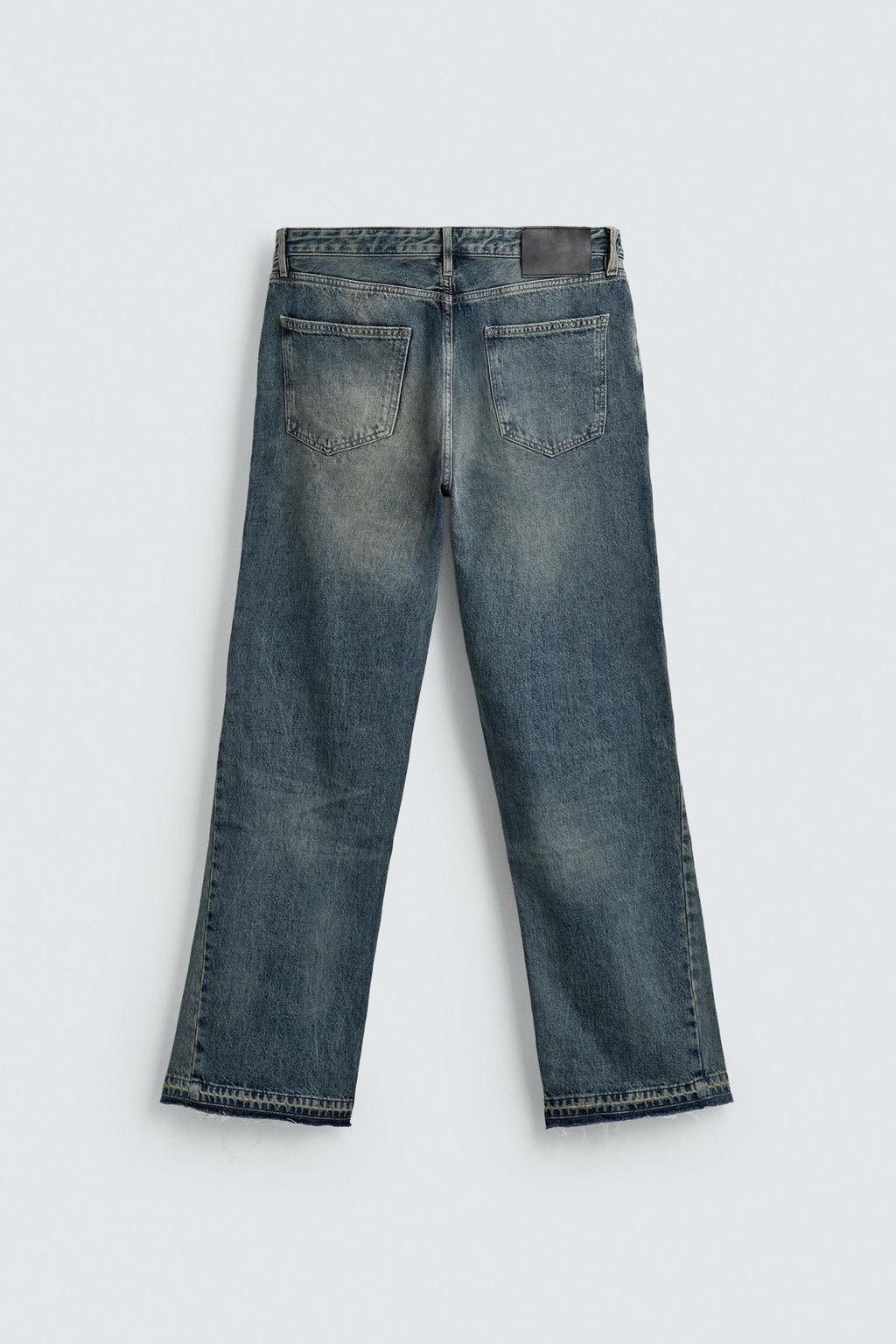 JEANS FLARE FIT LAVADO MANCHAS / Azul tinta - Zara фото 12