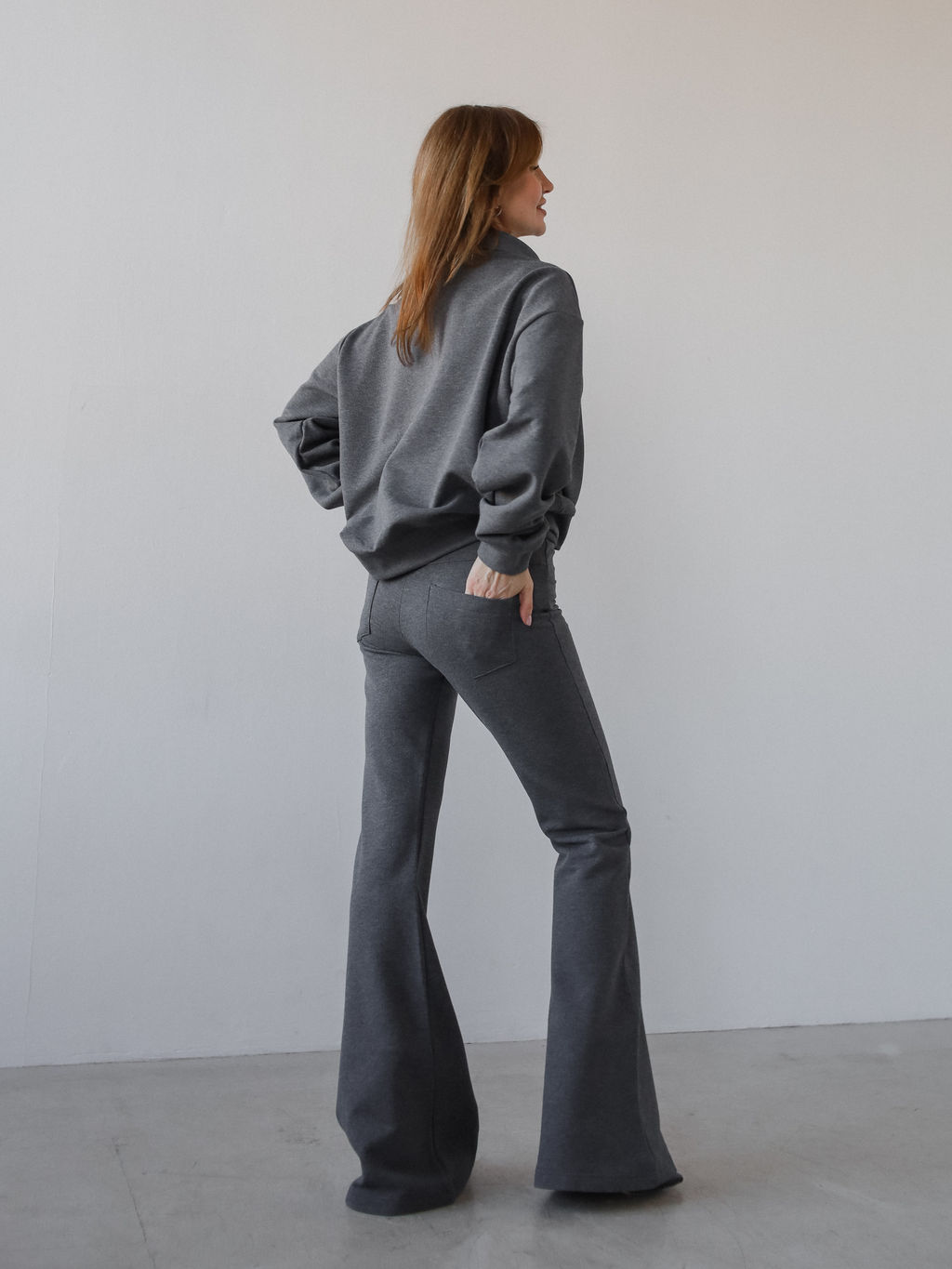 Брюки-клеш женские Pike, темный меланж - Inzibe фото 4