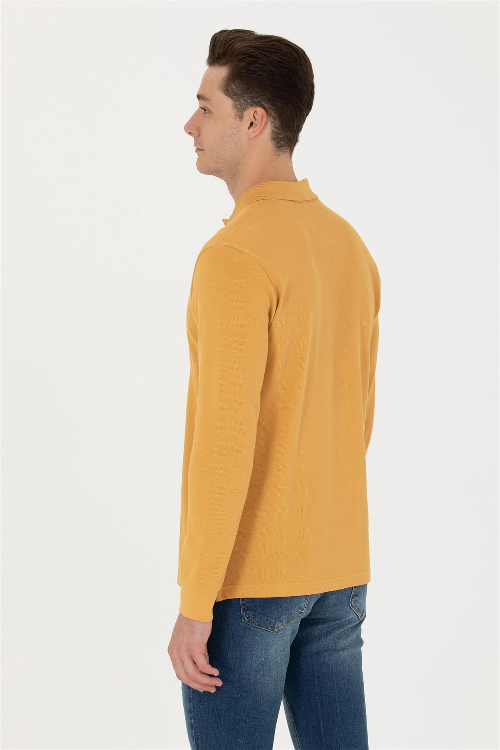 U. S. Polo Assn / Мужской горчичный базовый свитшот - U.s. polo assn фото 12