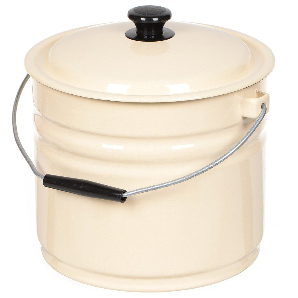 Ведро 10,0л с крышкой 41204-222 без декора