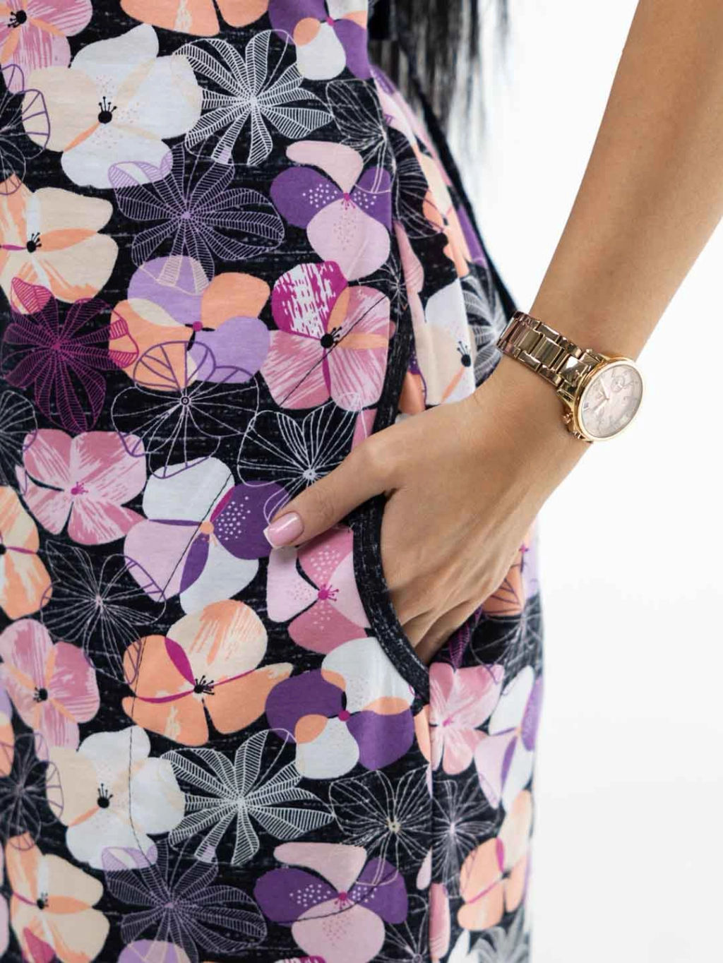 Халат женский, цвет розовый сиреневый синий