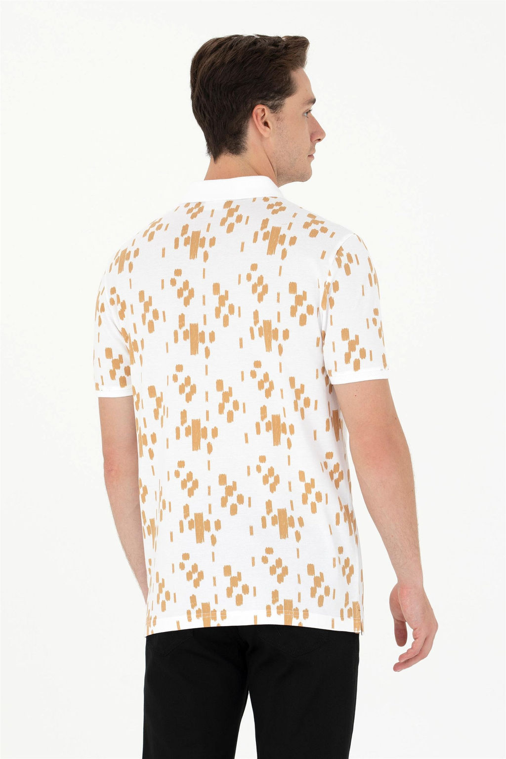 U. S. Polo Assn Мужская футболка светло-коричневого цвета с воротником-поло - U.s. polo assn фото 5