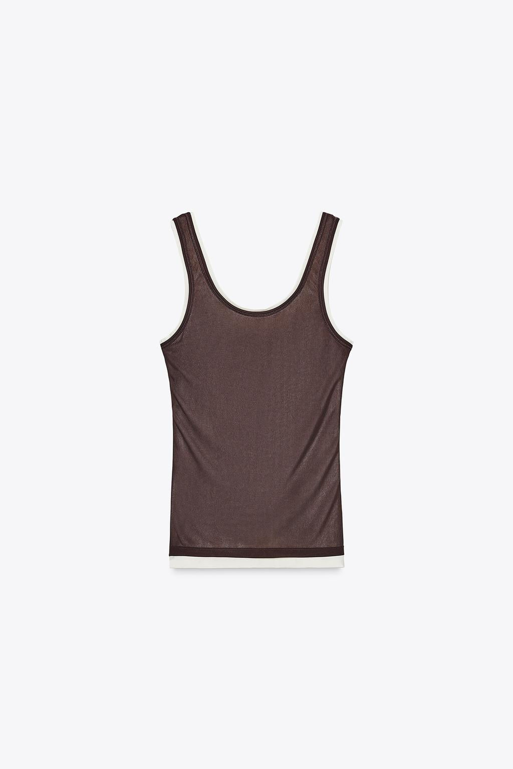 DOUBLE STRAP T-SHIRT - Zara фото 4