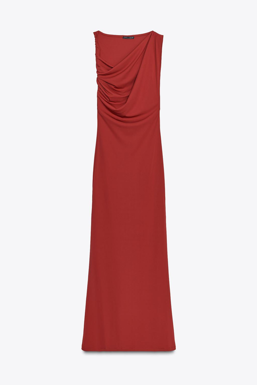 LONG DRAPED DRESS - Zara фото 6