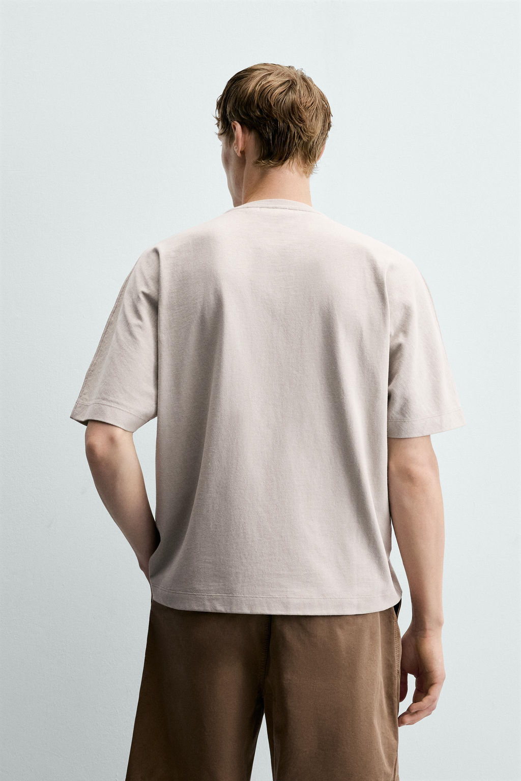 CAMISETA BOXY FIT HEAVYWEIGHT / Piedra - Zara фото 3