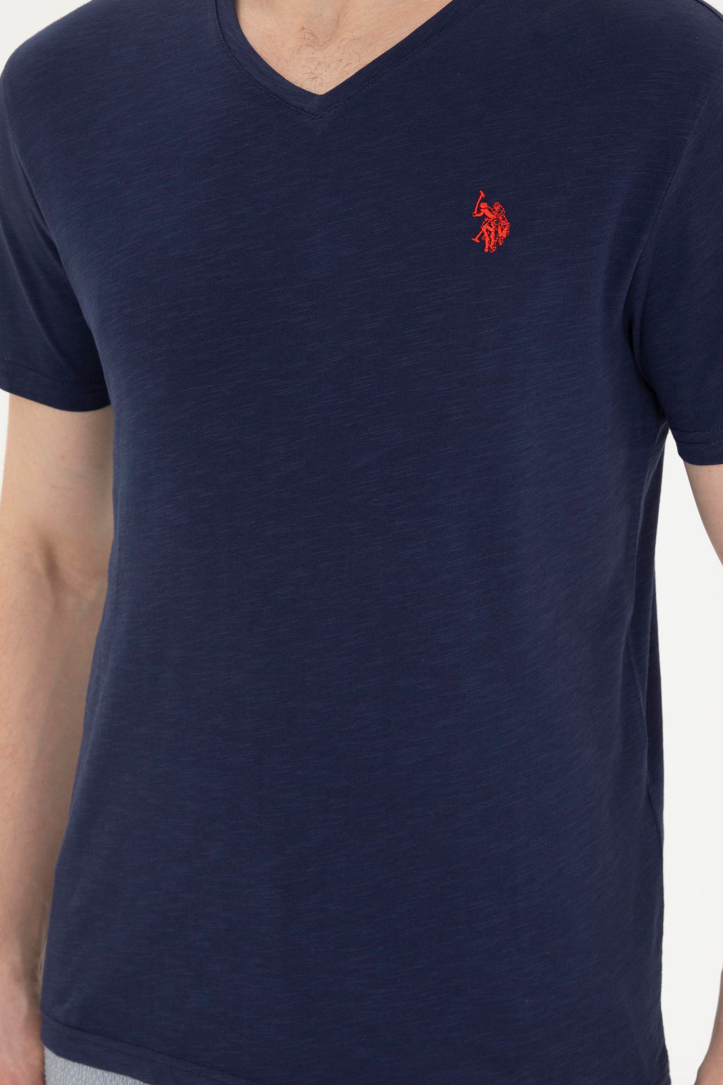 Мужская темно-синяя базовая футболка Неожиданная скидка в корзине - U.s. polo assn фото 6