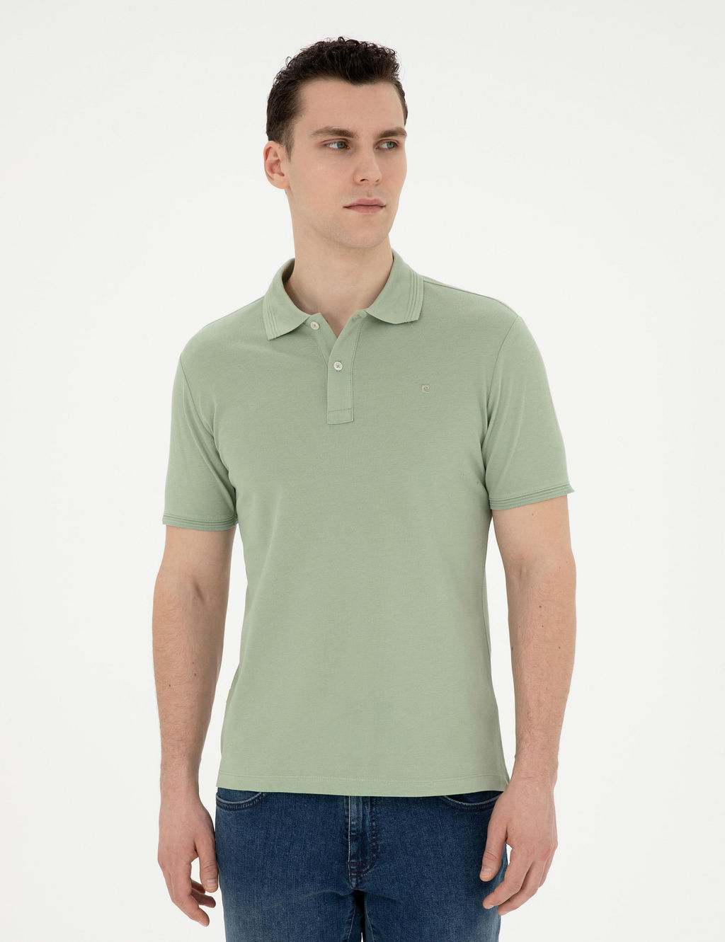 Ye_il Slim Fit Basic Ti__rt - Pierre cardin фото 8